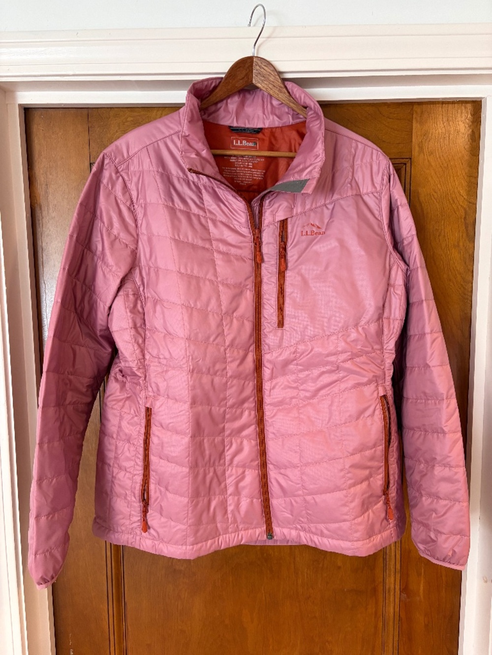 LL Bean Primaloft Packaway Pink Jacket Coat